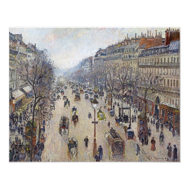 Foto Camille Pissarro - Boulevard Montmartre, manhã (Frente)
