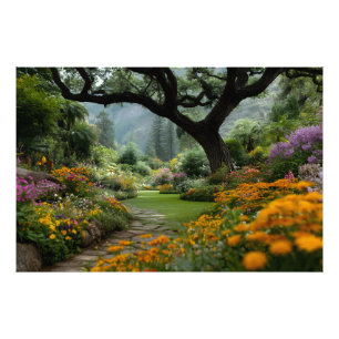 Foto Caminho do Jardim com Dósseis de Flores Majestosas