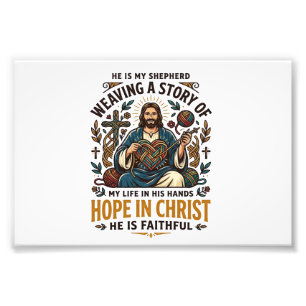 Foto Camiseta De Jesus Crochê Tricô Fé Inspiradora