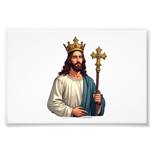 Foto Camiseta Jesus Rei Eterno Gravura Vintage