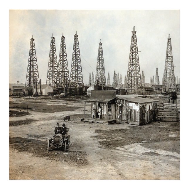 Foto Campo de petróleo Spindletop - Texas 1902 (Frente)