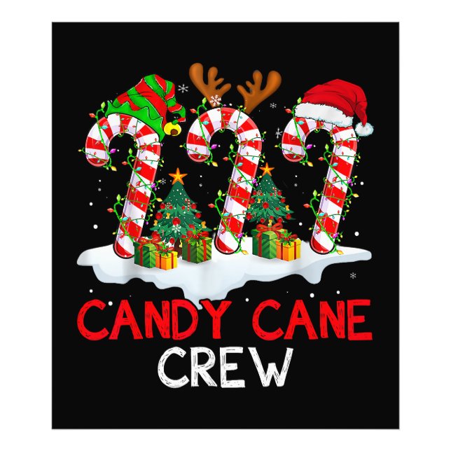 Foto Candy Cane Crew Papais noeis de Natal Elf Reindeer (Frente)