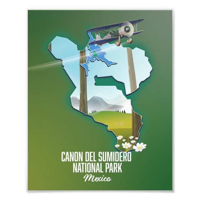 Foto Cânion do Sumidouro, mapa do México Magnet (Frente)