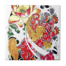 Foto Cão e Lotus Tattoo Design