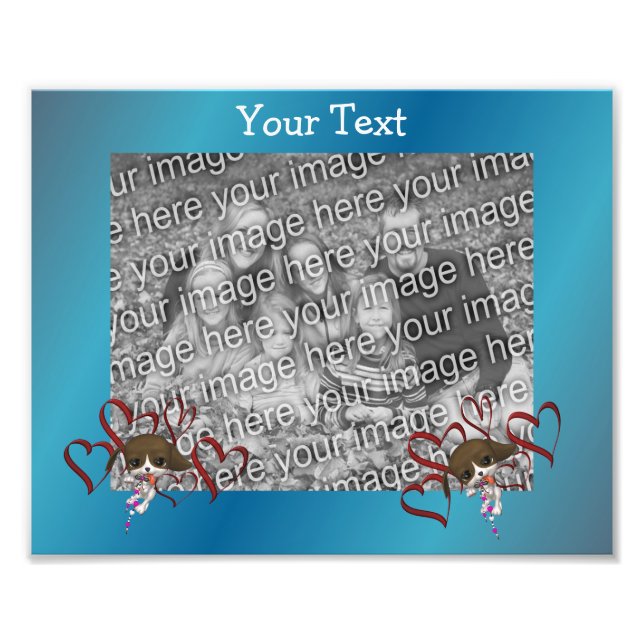 Foto Cãozinho E Corações Vermelhos Modelo (Frente)