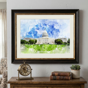 Foto Capitólio dos Estados Unidos em Washington DC Wate