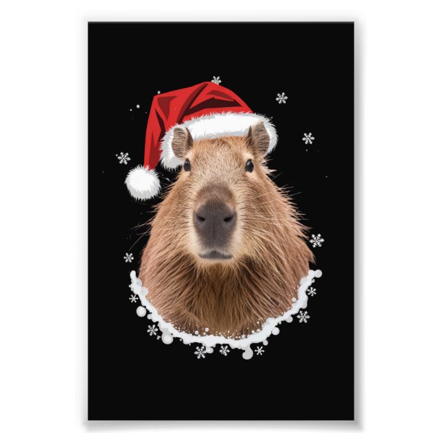 Foto Capivara Natal Engraçado  (Frente)