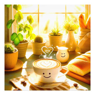 Foto Cappuccino Matinal Pacífico e Aconchegante