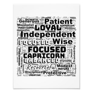 Foto Capricorn Zodiac Word Cloud Inspiration