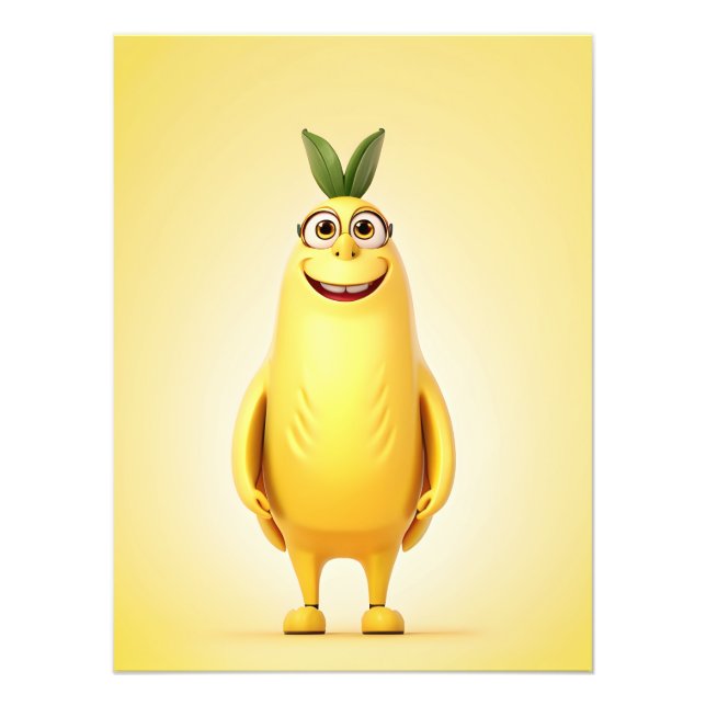 Foto Caráter engraçado da banana (Frente)