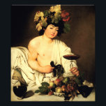 Foto Caravaggio Bacchus<br><div class="desc">Caravaggio Bacchus impressão. Pintura a óleo na canvas de 1595. Bacchus é uma das pinturas mais famosas do artista italiano Caravaggio. O trabalho apresenta um jovem vestido de deus clássico Baco com folhas e uvas no cabelo e uma tigela de fruta sentada diante dele. A pintura contém famosamente uma carapaça...</div>