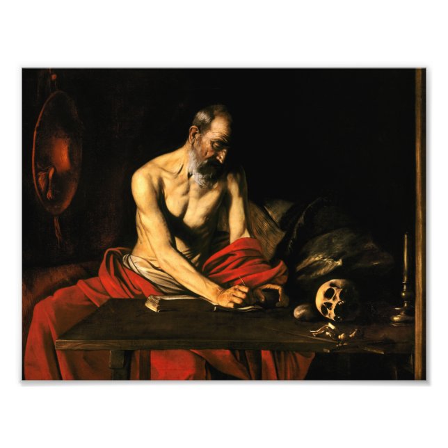 Foto Caravaggio - Escrevendo Jerome Santo (Frente)