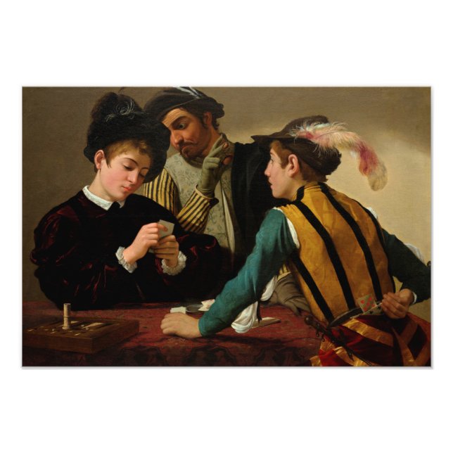 Foto Cardsharps, 1595 por Caravaggio (Frente)
