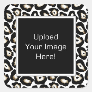 Foto Carregar Adesivos de Moldura Leopardo de Neve