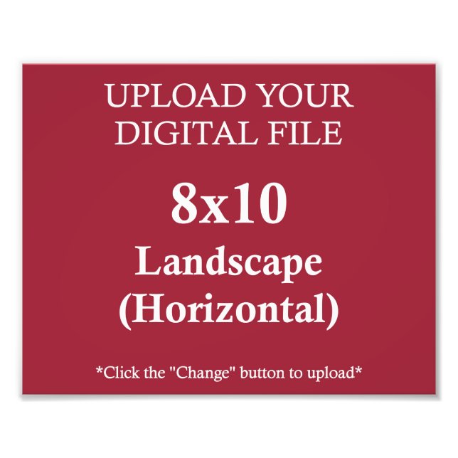 Foto Carregue seu próprio Design 8x10 ・ Impressão de fo (Frente)