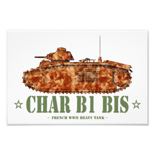 Foto Carro B1 bis Segunda Guerra Mundial 2 Tanque pesad