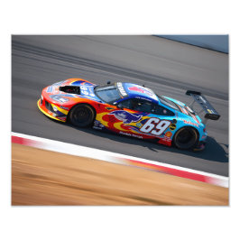 Foto Carro correndo número 69 em cores bonitas