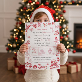 Foto Carta de letra rabiscada à mão para Papai Noel