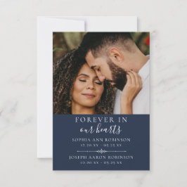 Foto: Cartão Azul de Oração Azul, Funeral Duplo Me