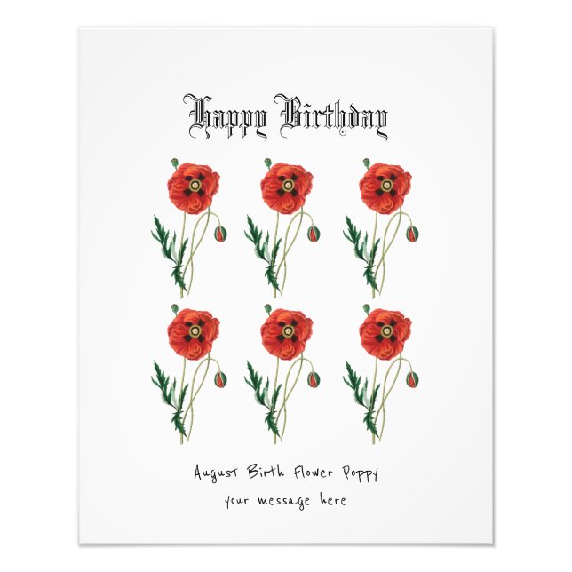 Foto Cartão de Nascimento da Flor de Nascimento de Aniv (Frente)