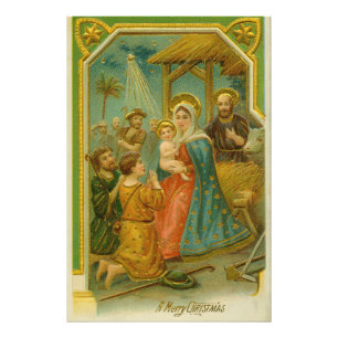 Foto Cartão de Natal da Era Vitoriana Natividade