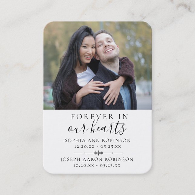 Foto: Cartão de Oração Funeral Memorial Duplo (Frente)