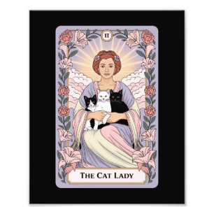 Foto Cartão de Tarot da Senhora dos Gatos Bruxa Mãe Fel