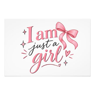 Foto Cartaz Cor-de-Rosa "Eu Sou Apenas Uma Garota" na M