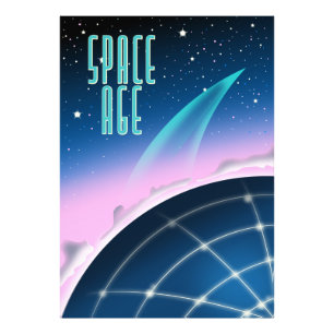 Foto cartaz da corrida espacial dos anos 80