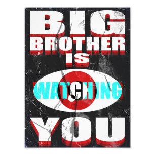 Foto Cartaz de 1984 Big Brother está Observando Você (R