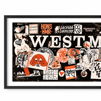 Foto Cartaz de Arte de Rua da Ponte de Westminster Lond