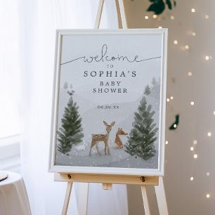 Foto Cartaz de Boas-Vindas para Festa de Bebê Boho Flor