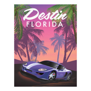 Foto Cartaz de carro esportivo Destin Flórida EUA.