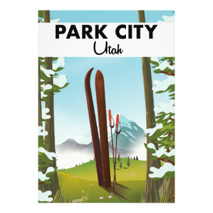 Foto Cartaz de esqui de Park City Utah