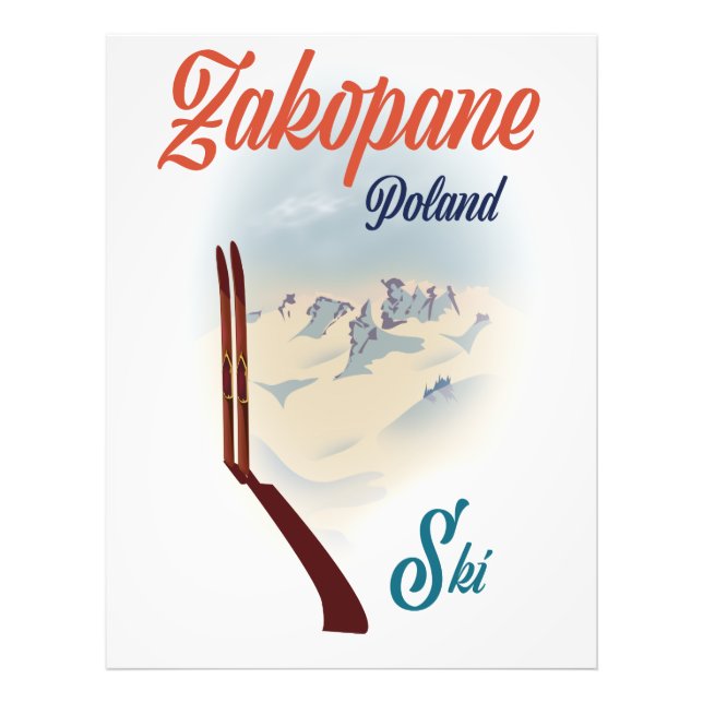 Foto Cartaz de esqui de Zakopane Polônia (Frente)