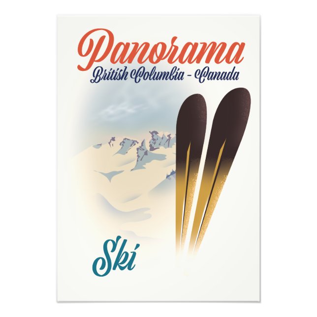 Foto Cartaz de esqui Panorama British Columbia Canadá (Frente)