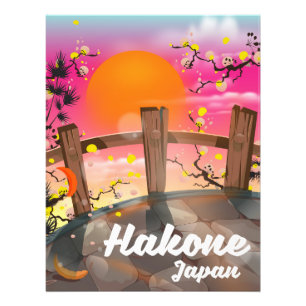 Foto Cartaz de flores de Hakone Japão.
