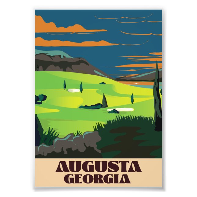 Foto Cartaz de golfe de Augusta Geórgia (Frente)