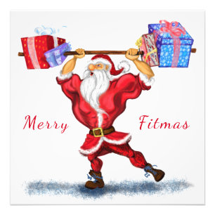 Foto Cartaz de Natal do Papai Noel Fitness
