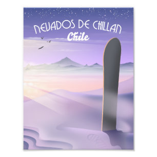 Foto Cartaz de neve de Nevados de Chillan, Chile.