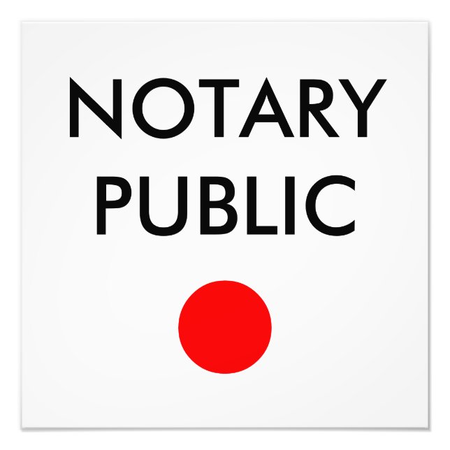 Foto Cartaz de Notário (Frente)