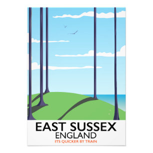 Foto Cartaz de trem de East Sussex, Inglaterra