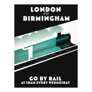 Foto Cartaz de trem de Londres para Birmingham