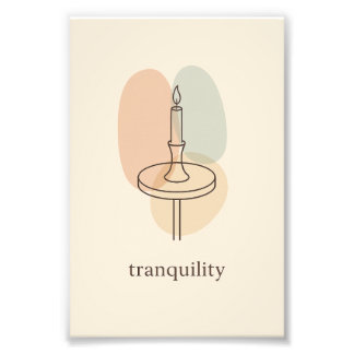 Foto Cartaz de Vela Minimalista Tranquilidade