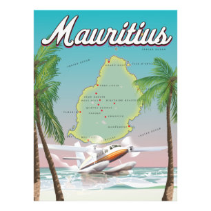 Foto Cartaz de viagem antigo da Maurícia