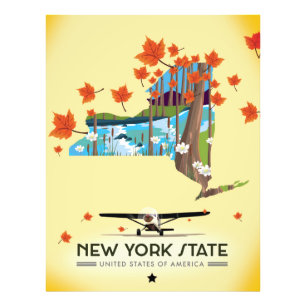 Foto Cartaz de viagem antigo do estado de Nova York
