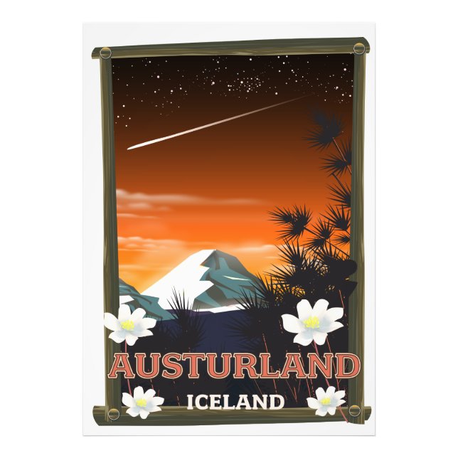 Foto Cartaz de viagem Austurland Islândia (Frente)