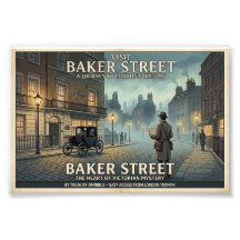 Cartaz de Viagem da Baker Street Vintage Londres