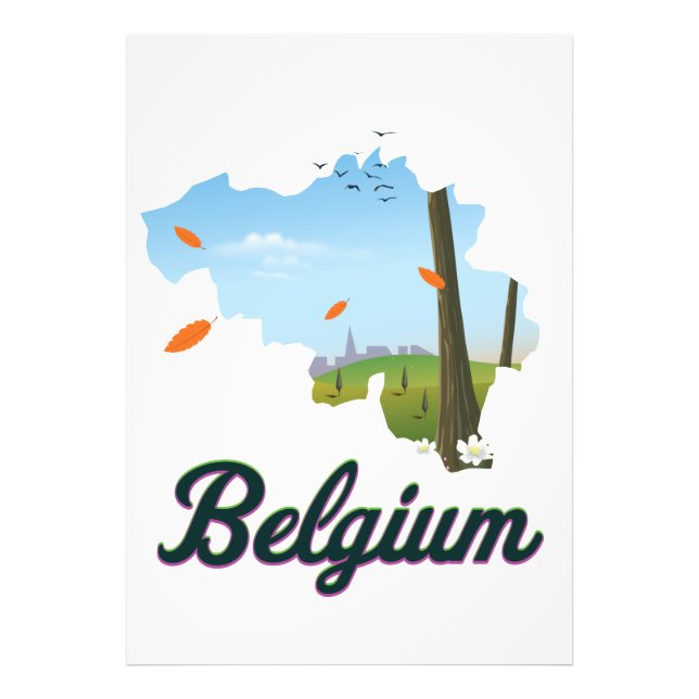 Foto Cartaz de viagem da Bélgica. (Frente)