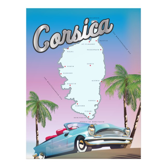 Foto cartaz de viagem da Córsega (Frente)